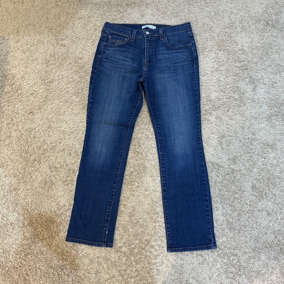 Levis 505 Jeans Womens Size 31 Straight Leg Blue Medium Wash Classic Denim Pants - Picture 1 of 9